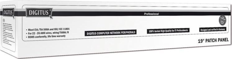 Preview: PatchPanel Cat.6 24 Port Digitus / STP / 19" / DN-91624S