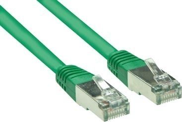 Preview: Cat 5e Netzwerkkabel F/UTP RJ 45 - Stecker Folienschirmung grün 2m