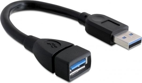 Preview: Kabel USB 3.0 Verlaengerung, A/A 15cm S/B, Delock [82776]
