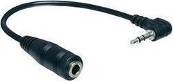 Preview: DELOCK Adapterkabel Klinke 2,5 mm St gew.> 3,5 mm Bu 3 Pin 14cm