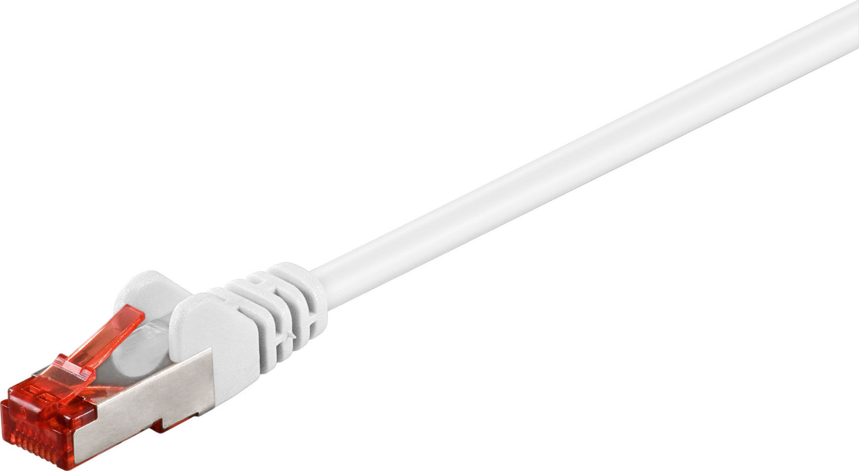 Preview: CAT 6 Netzwerkkabel S/FTP; CAT 6-0100 LC S/FTP PIMF WEISS 1m