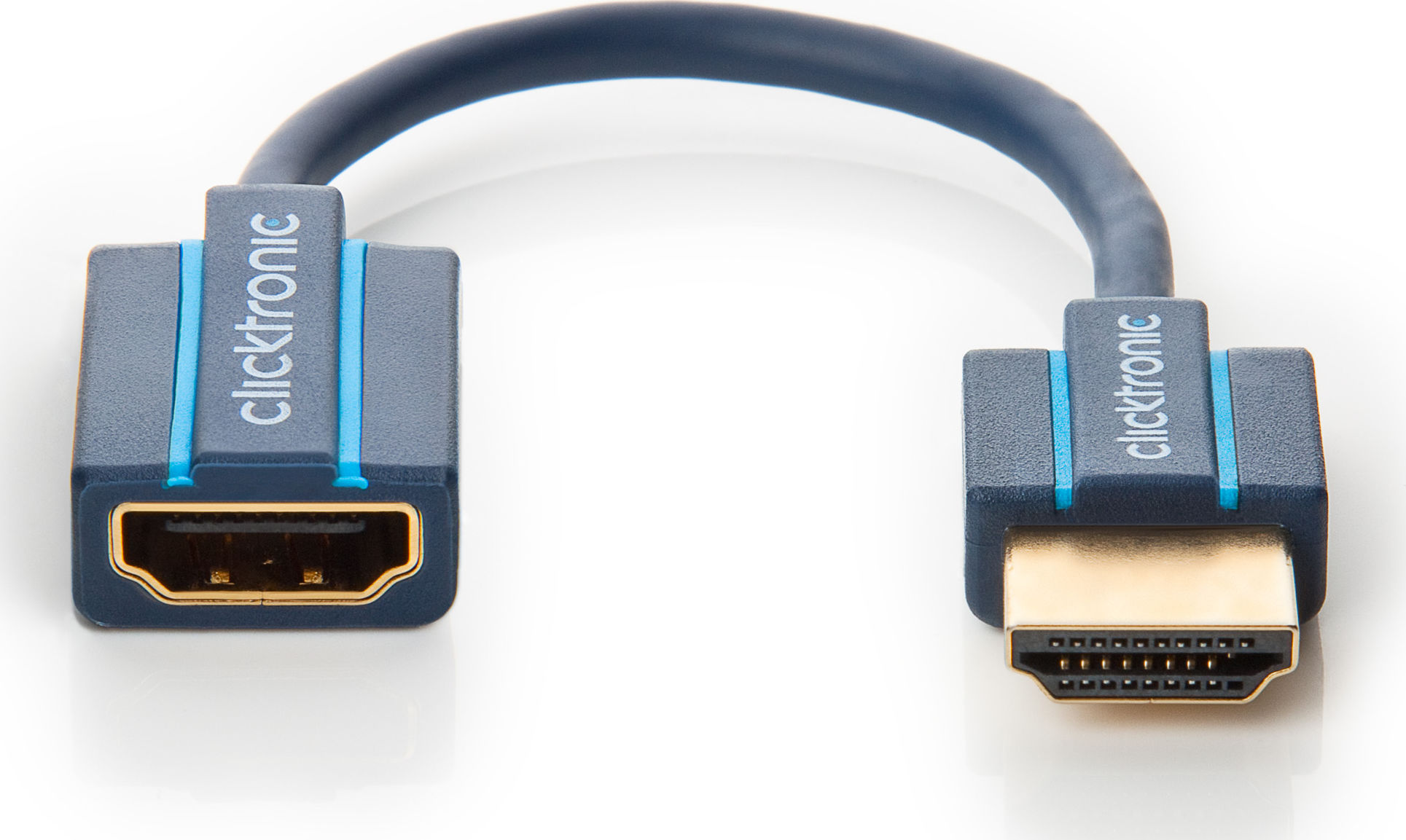 Preview: Clicktronic Casual HDMI Flexadapter (für schmale TV-Wandabstände und Ecken, 0,1m)