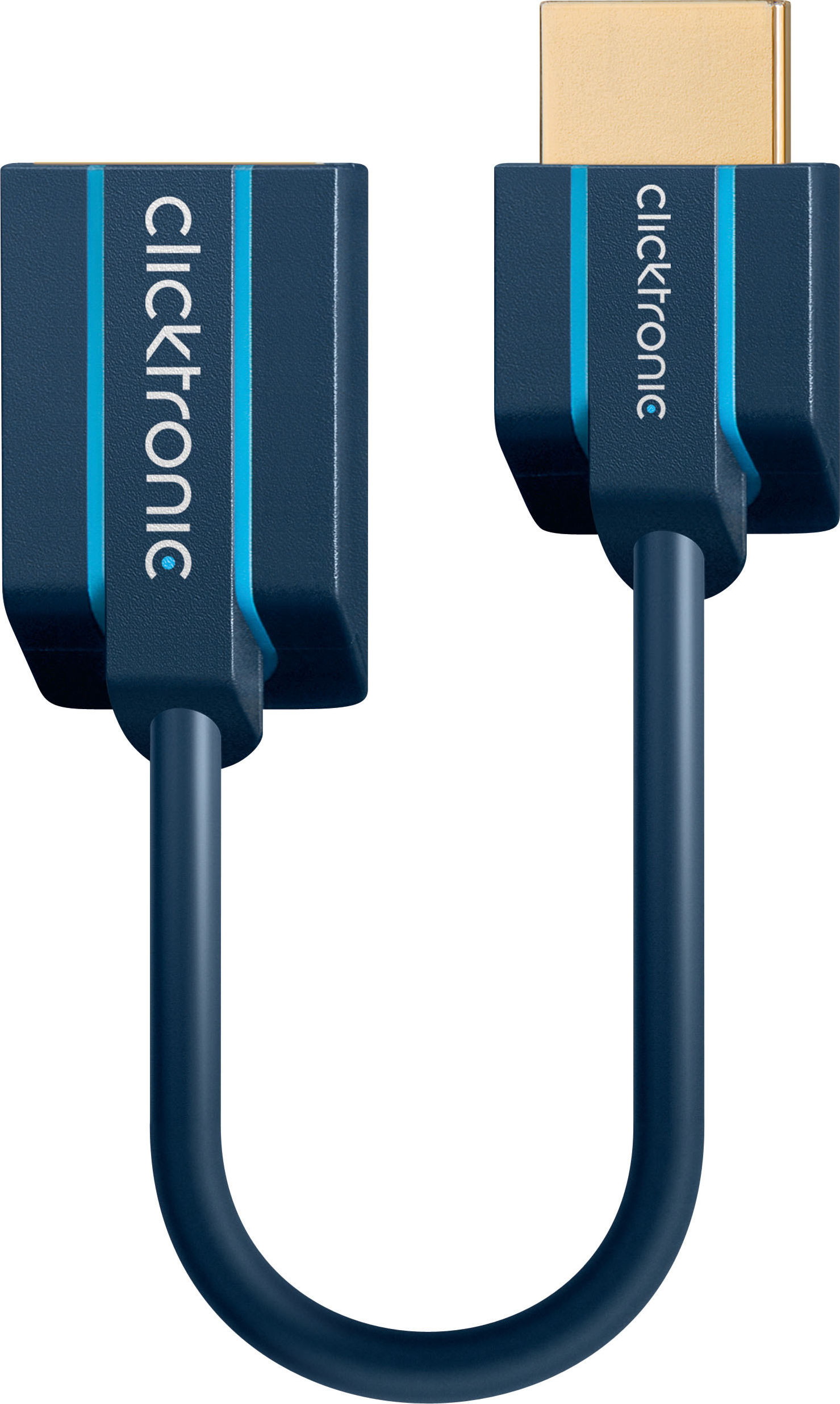 Preview: Clicktronic Casual HDMI Flexadapter (für schmale TV-Wandabstände und Ecken, 0,1m)