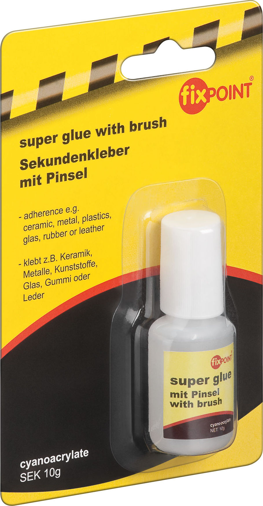 Preview: Sekundenkleber; SEK 10g Flasche mit Pinsel