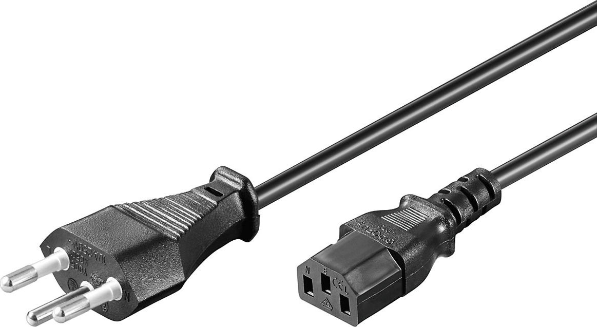 Preview: Netzkabel; NK 122 S-200 SCHWEIZ 2m SCHWARZ