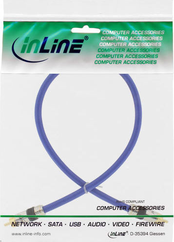 Preview: InLine Cinch Kabel, Video&Digi. Audio, Stecker/Stecker, Premium, blau, 15m