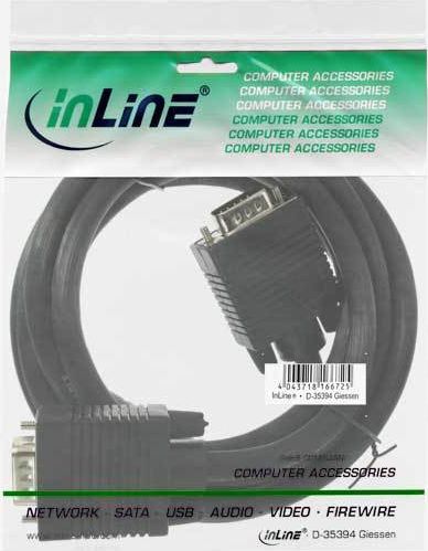 Preview: InLine S-VGA Kabel 15pol HD Stecker / Stecker schwarz 7m