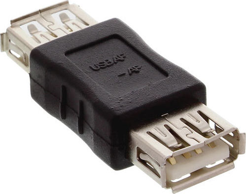 Preview: InLine USB 2.0 Adapter USB A Bu->USB A Bu schwarz