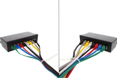 Preview: InLine Patchkabel flach, U/UTP, Cat.6, grün, 0,5m