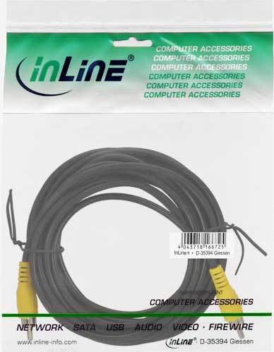 Preview: InLine Cinch Kabel, Video, Stecker/Stecker, schwarz, 3m