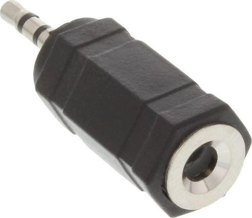 Preview: InLine Audio Adapter 2,5mm Klinke St->3,5mm Bu Stereo schwarz