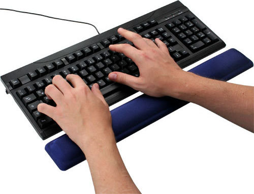 Preview: InLine Tastatur-Pad Gel Handballenauflage 464x60x23mm blau