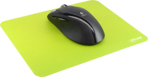 Preview: InLine Maus-Pad antimikrobiell ultradünn 220x180x0,4mm grün