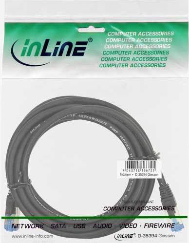 Preview: InLine Patchkabel Cat.6A, S/FTP (PiMf), halogenfrei, 500MHz, schwarz, 2m