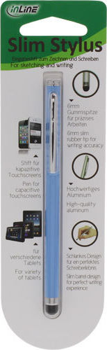 Preview: InLine Stylus, Stift für Touchscreens von Smartphone und Tablet, blau