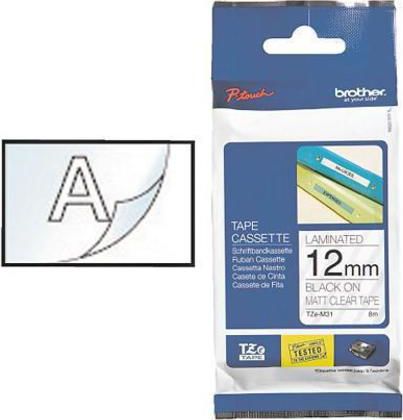 Preview: Brother Tape TZEM31/farbl/bk/8m/12mm/Ptouch 1000
