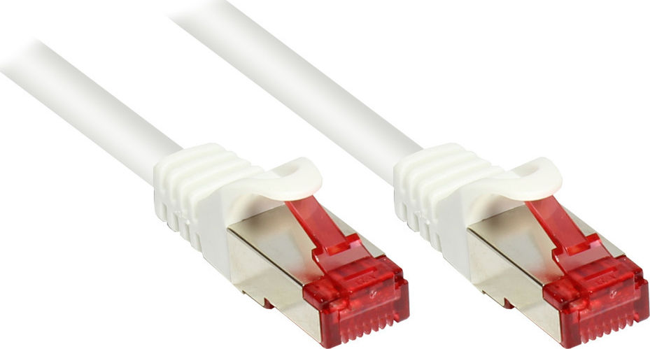 Preview: Cat. 6 Patchkabel, SSTP/PiMF, PVC, 250MHz, 15m, weiß