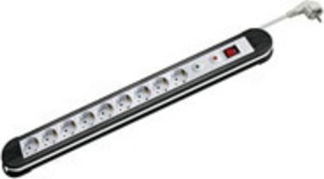 Preview: Steckdosenleiste 9fach mit Schalter