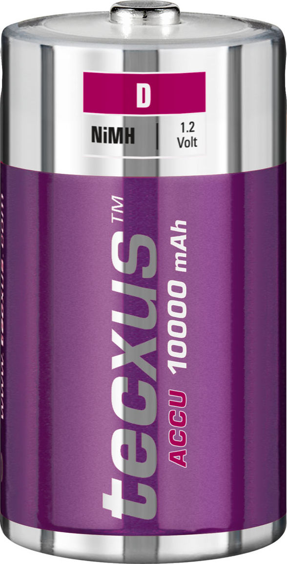 Preview: TECXUS Akku NiMH Mono D HR20 1,2V 10000mAh 1er-Blister