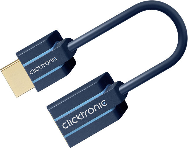 Preview: Clicktronic Casual HDMI Flexadapter (für schmale TV-Wandabstände und Ecken, 0,1m)
