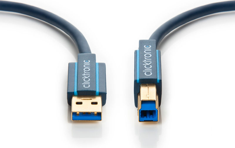 Preview: 3m Clicktronic Casual USB 3.0 Kabel TYP-B (Stecker Typ A / Stecker Typ B)
