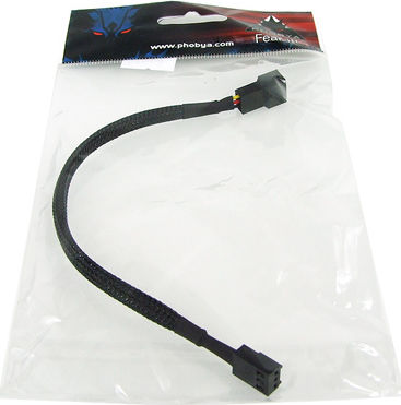 Preview: Phobya Adapter 3Pin (12V) auf 3Pin (5V) 20cm - Schwarz