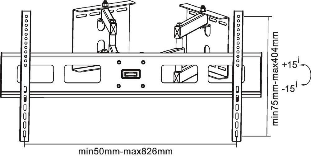 Preview: InLine Eck-Wandhalterung, für LED/LCD/Plasma, 94-160cm (37-63"), bis 60kg