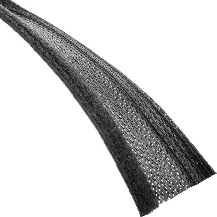 Preview: Techflex Flexo Wrap inkl. Klettverschluss 19mm - black, 1m
