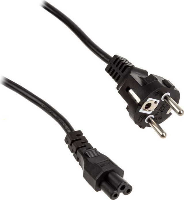 Preview: InLine Netzkabel für Notebook, 3pol Kupplung, schwarz, 2m