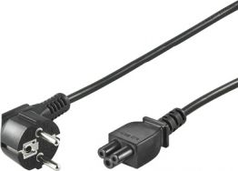 Preview: InLine Netzkabel für Notebook, 3pol Kupplung, schwarz, 2m
