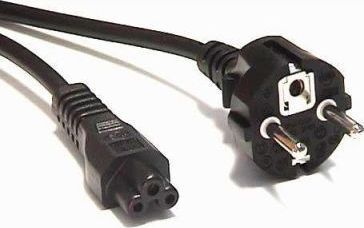 Preview: InLine Netzkabel für Notebook, 3pol Kupplung, schwarz, 2m