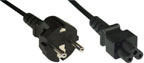Preview: InLine Netzkabel für Notebook, 3pol Kupplung, schwarz, 2m