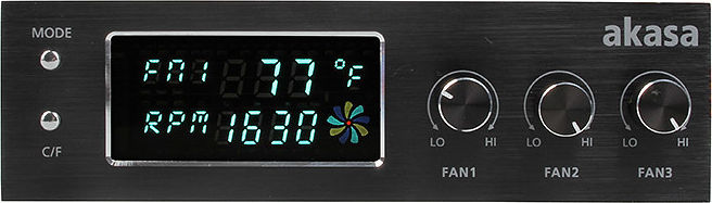 Preview: Akasa 5,25 Zoll FC.Trio Fan-Controller - black