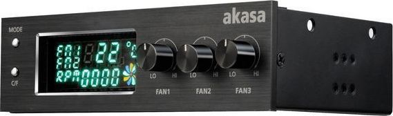 Preview: Akasa 5,25 Zoll FC.Trio Fan-Controller - black