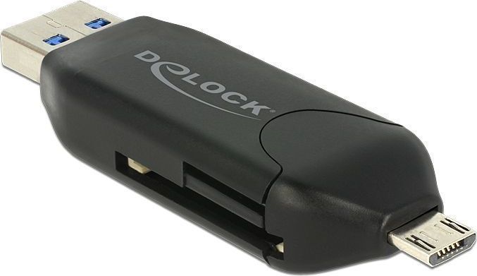 Preview: Card Reader Delock USB3.0 A +micro B-> SD/SDHC/MMC/micSD OTG, Delock [91734]