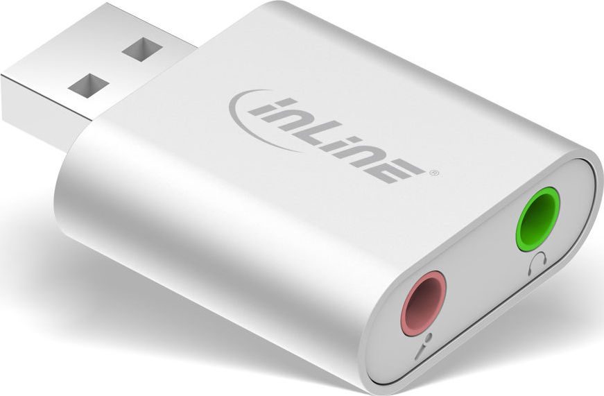Preview: InLine USB Audio Soundkarte, Aluminium Gehäuse