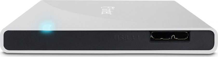 Preview: Externes 2.5" Festplattengehäuse, FANTEC ALU-25B31, USB 3.1, Aluminium, silber