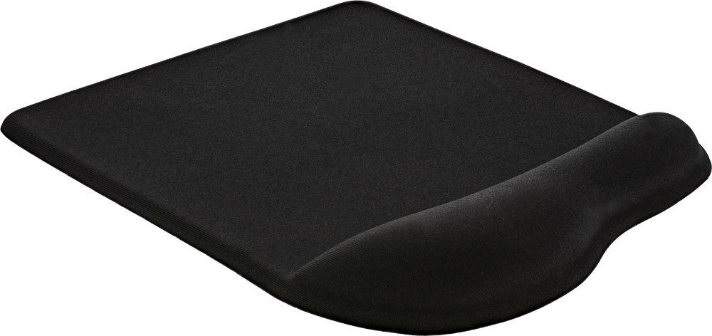 Preview: InLine Maus-Pad, schwarz, mit Gel Handballenauflage, 235x185x25mm