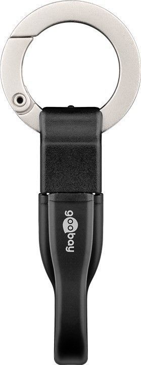 Preview: Schlüsselanhänger mit micro-USB Sync- & Ladekabel 0,1m Schlüsselanhänger schwarz