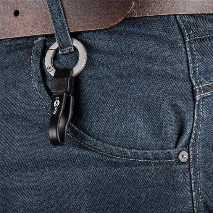 Preview: Schlüsselanhänger mit micro-USB Sync- & Ladekabel 0,1m Schlüsselanhänger schwarz