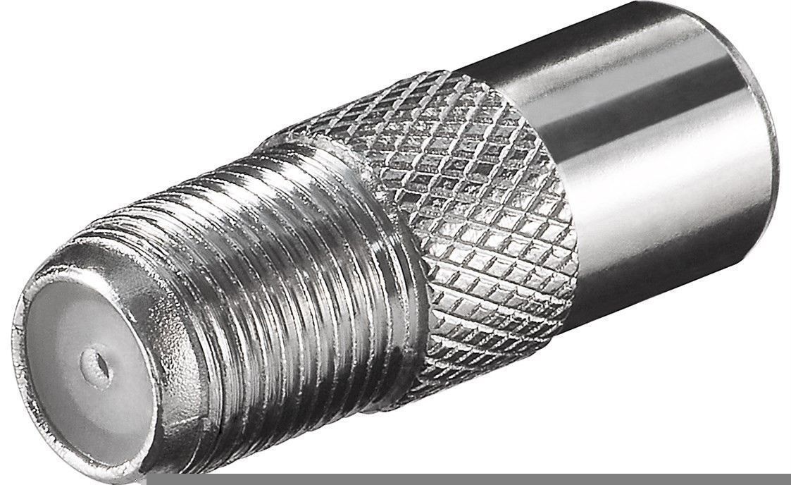 Preview: Adapter:F-Kupplung>Koaxial-Stecker; WE 1171 (F-jack>coaxial plug)