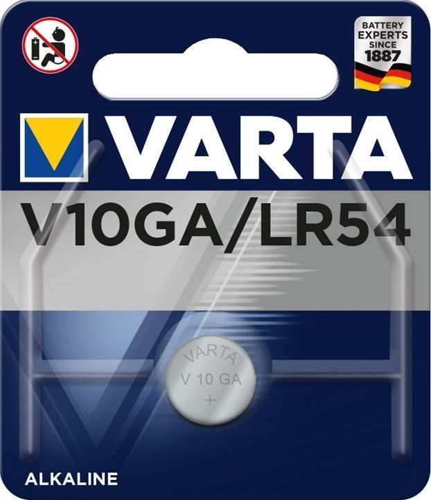 Preview: VARTA Knopfzelle Alkaline LR 54 / AG 10 / V 10 GA (4274) 1er-Bl