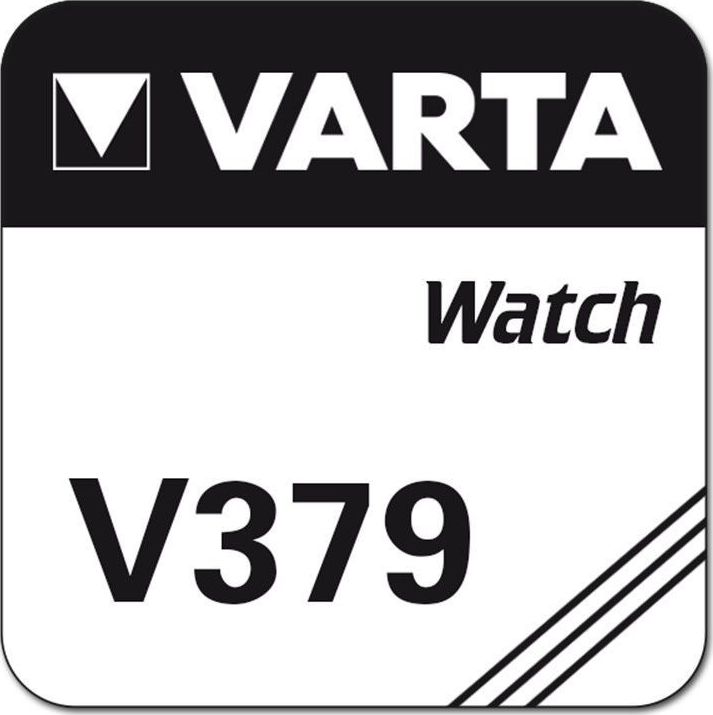 Preview: VARTA Watch Knopfzelle Uhrenbatterie Silberoxid V379 SR63 SR521 1er Blister