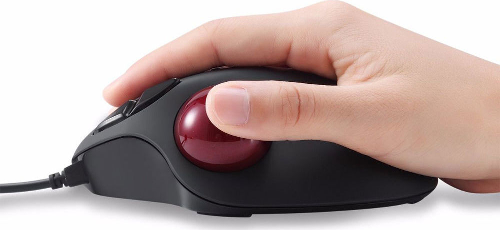 Preview: Perixx PERIMICE-517, ergonomische Trackball Maus, USB-Kabel, schwarz