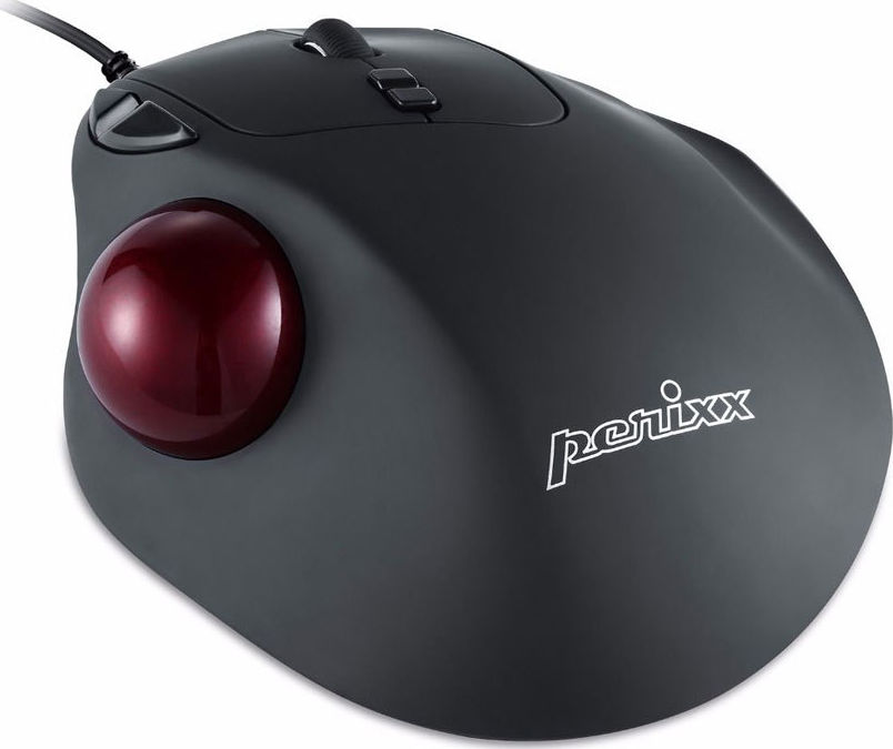 Preview: Perixx PERIMICE-517, ergonomische Trackball Maus, USB-Kabel, schwarz