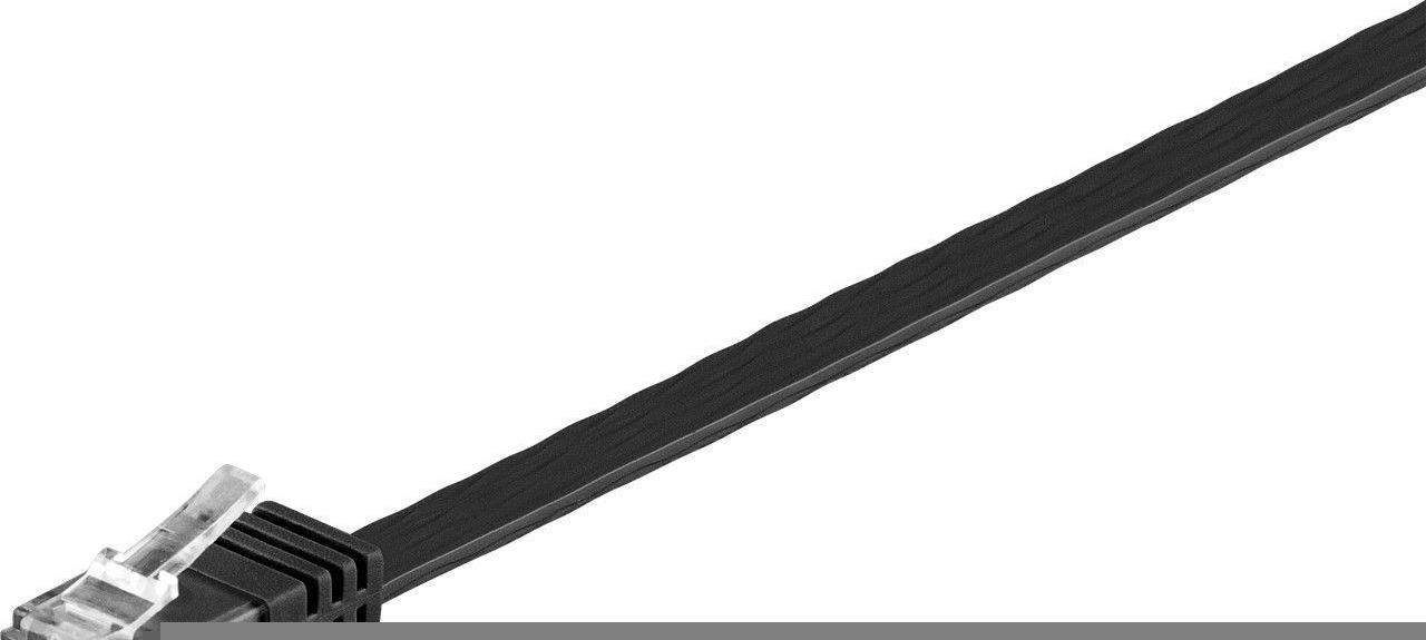 Preview: CAT 6 Netzwerkkabel Flachkabel; CAT FLAT 6-0500 U/UTP SCHWARZ 5m