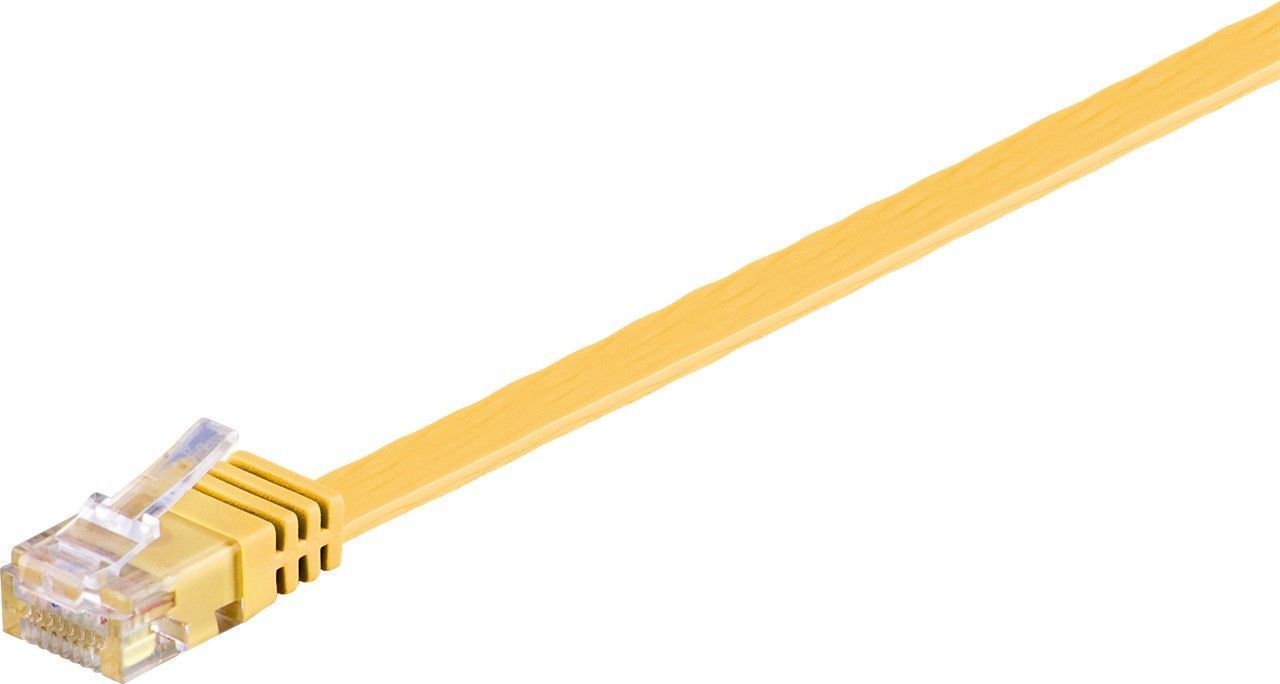 Preview: CAT 6 Netzwerkkabel Flachkabel; CAT FLAT 6-0200 U/UTP GELB 2m