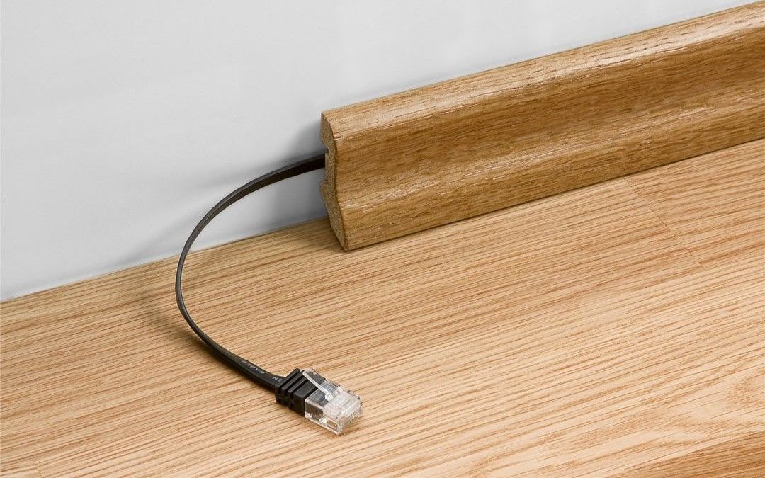 Preview: CAT 5e Netzwerkkabel Flachkabel; CAT FLAT 5-0100 U/UTP WEISS 1m