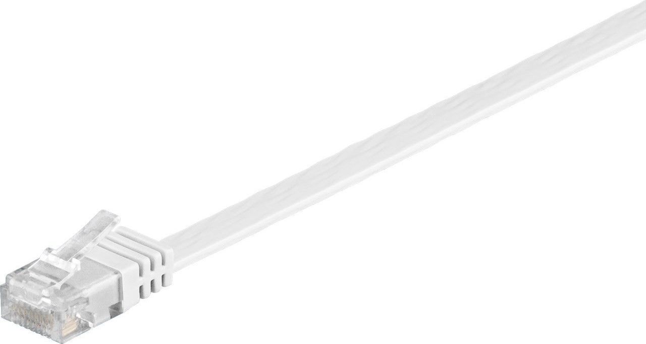Preview: CAT 6 Netzwerkkabel Flachkabel; CAT FLAT 6-0500 U/UTP WEISS 5m