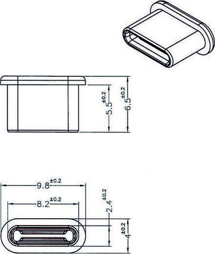 Preview: Delock Staub- und Schmutzschutz für USB Type-C Buchse ohne Griff 10 Stück